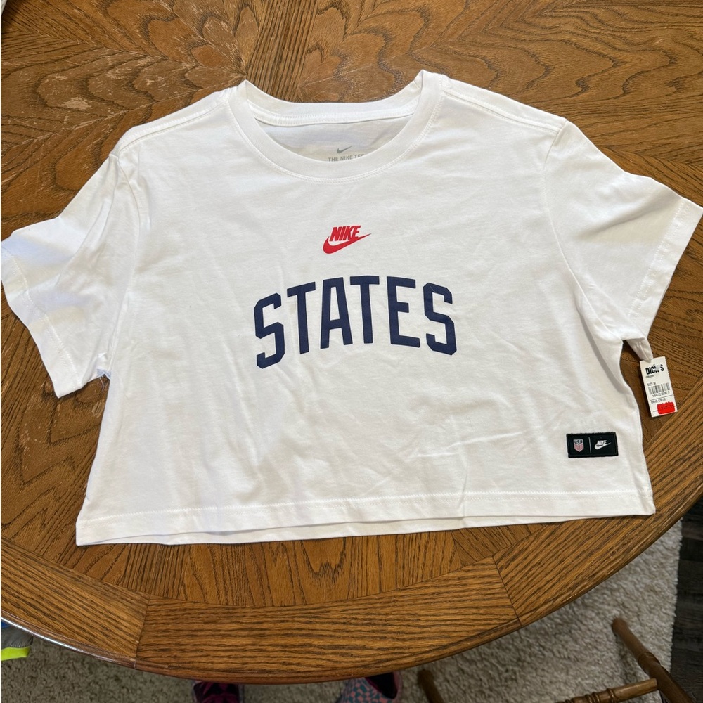 Nike White Crop Tee